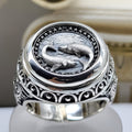 Pisces Zodiac Sign Ring - Sterling Silver - Signet Ring
