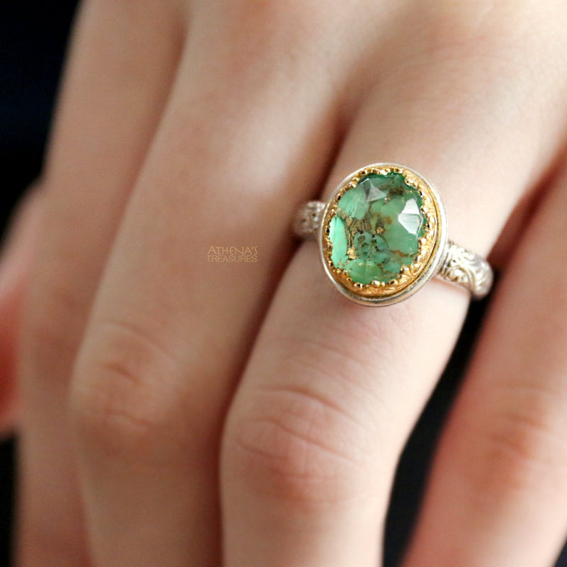 Pop Rocks Kathimarina Ring (Small) - 18k Gold & Sterling Silver Ring - Cocktail Ring