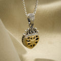 Roxana Heart Pendant - 18k Gold & Sterling Silver Pendant