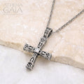 Pillars Orthodox Cross (Small) - Sterling Silver - Byzantine Cross