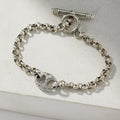Single Station Anchor Link Bracelet - Sterling Silver - Link Bracelet