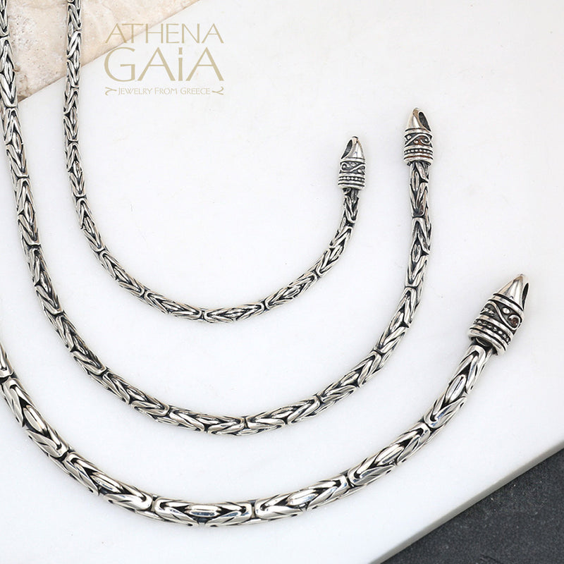 Byzantine Bracelet - Handcrafted Sterling Silver Chain Bracelet