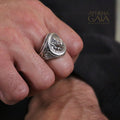 The Lion Ring - Sterling Silver Ring - Signet Ring