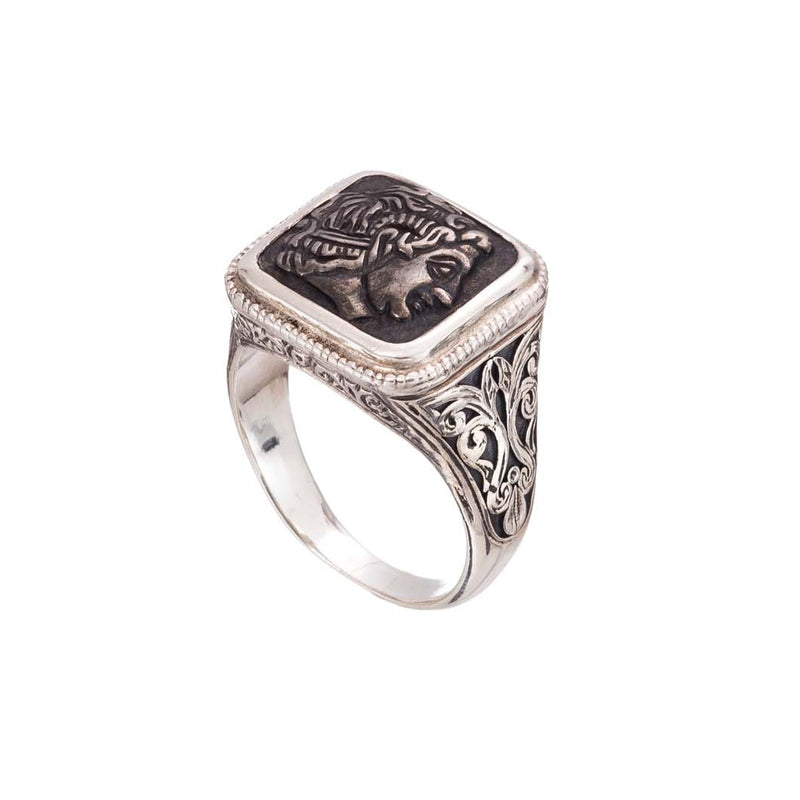 alexander the great silver ring 