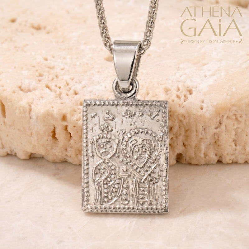 Justinian and Theodora (Small) - Sterling Silver - Tablet Konstantinata