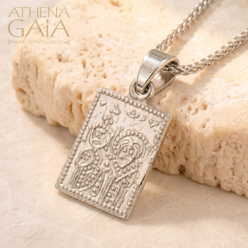 Justinian and Theodora (Small) - Sterling Silver - Tablet Konstantinata