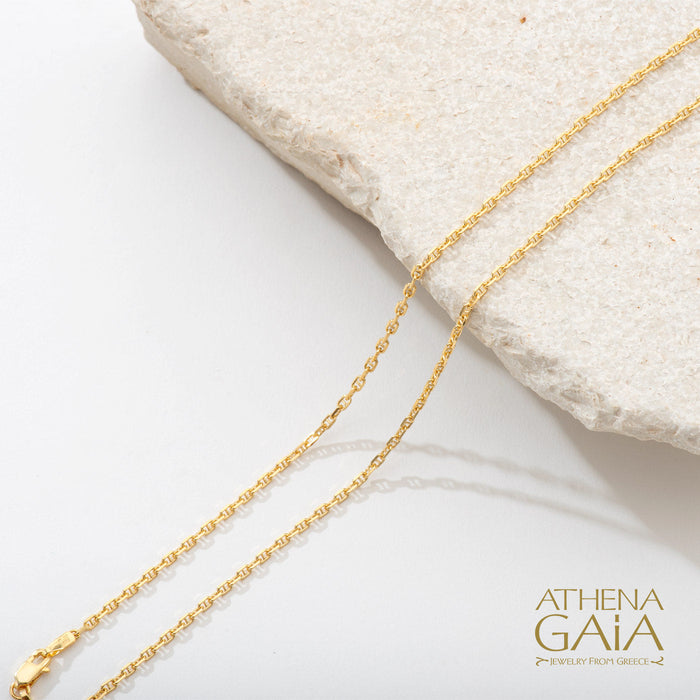 Al'Oro Theta Forzatina (Anchor)18k Gold Chain