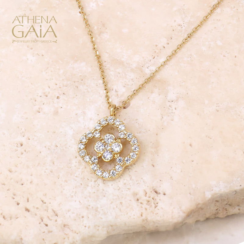 Open Faith Necklace - 14k Gold Necklace
