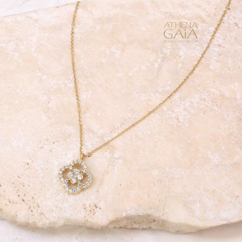 Open Faith Necklace - 14k Gold Necklace