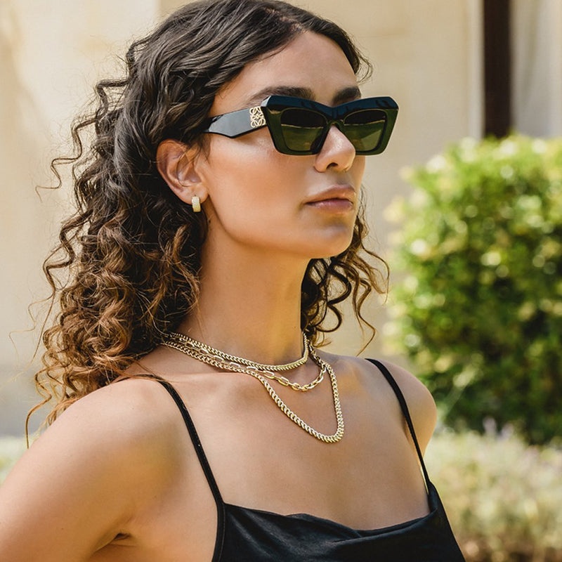 Al'Oro Honeycomb Earrings - 14k Gold - Hoop Earrings