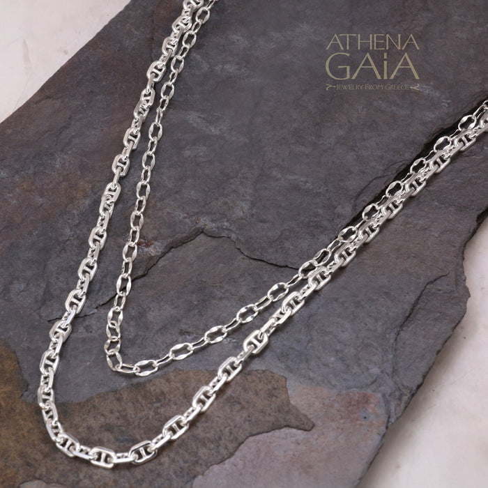 Sterling Silver Fancy Anchor Chain