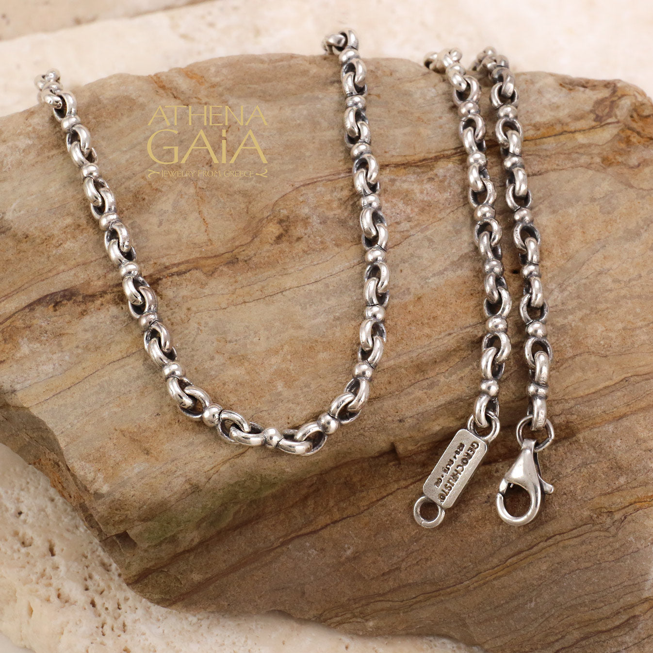 Light Sterling Silver Double Loop Chain by Gerochristo — Athena Gaia