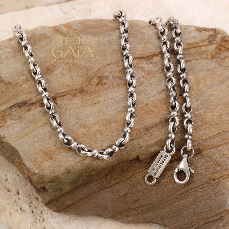 Light Sterling Silver Double Loop Chain