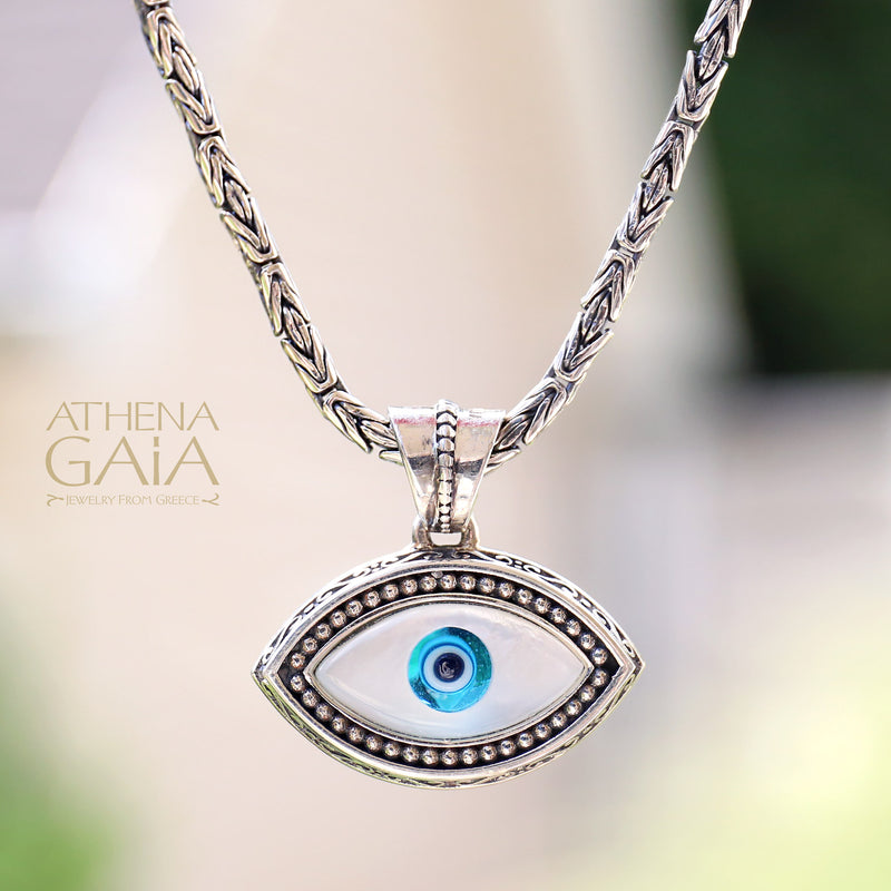 Zelda Evil Eye Double-Sided Pendant - Sterling Silver Pendant