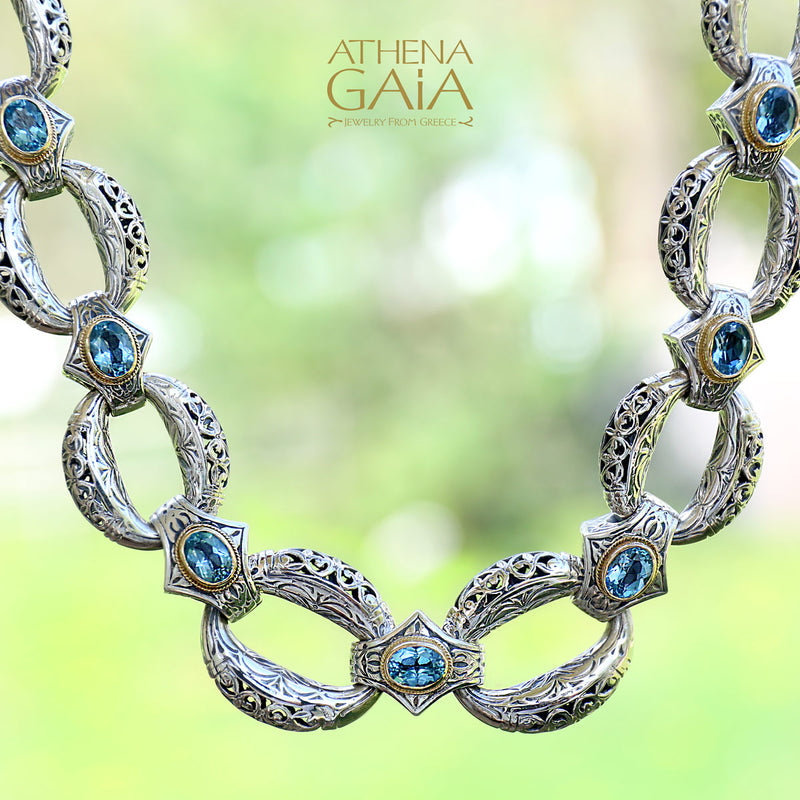 Garden Shadows Necklace - 18k Gold & Sterling Silver Necklace