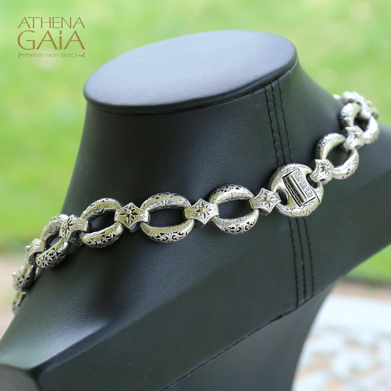 Garden Shadows Necklace - 18k Gold & Sterling Silver Necklace