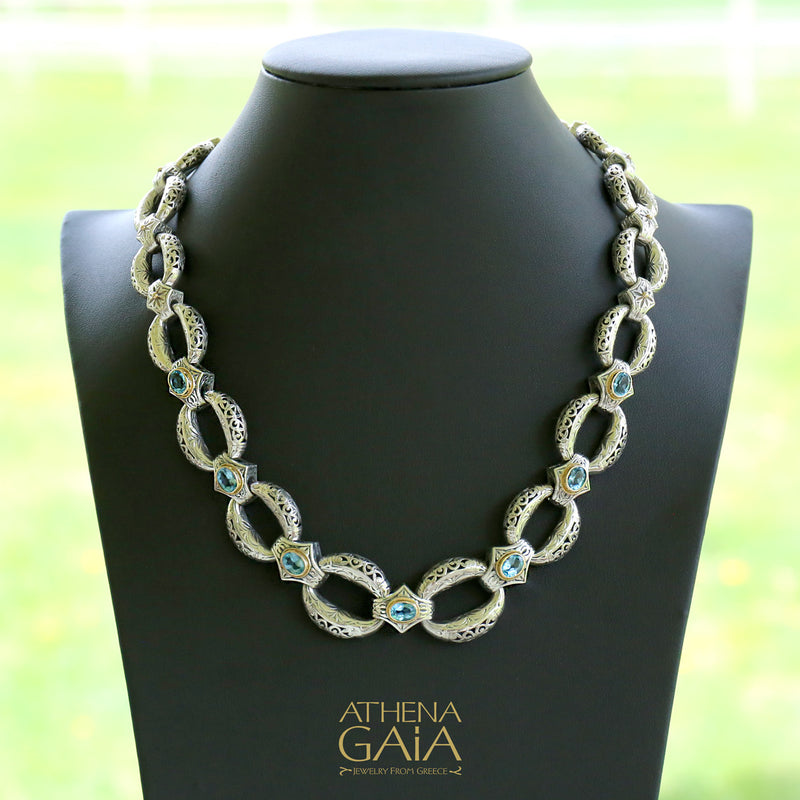 Garden Shadows Necklace - 18k Gold & Sterling Silver Necklace