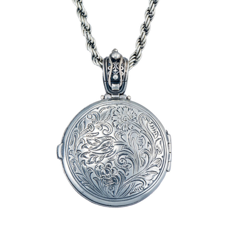 Medusa Locket with Ruby Pendant