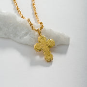 Wide Orthodox Cross (Medium) - 18k Gold by Gerochristo