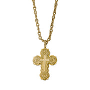 Wide Orthodox Cross (Large) - 18k Gold by Gerochristo