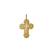Wide Orthodox Cross (Large) - 18k Gold by Gerochristo