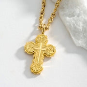 Wide Orthodox Cross (Large) - 18k Gold by Gerochristo