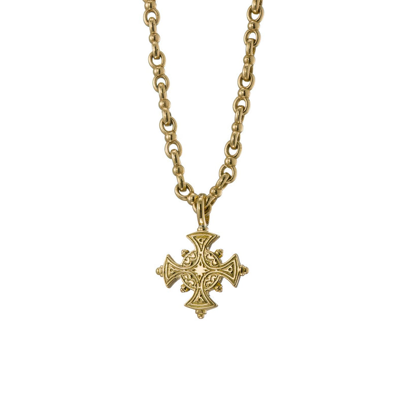 Mini Maltese Cross - 18k Gold by Gerochristo