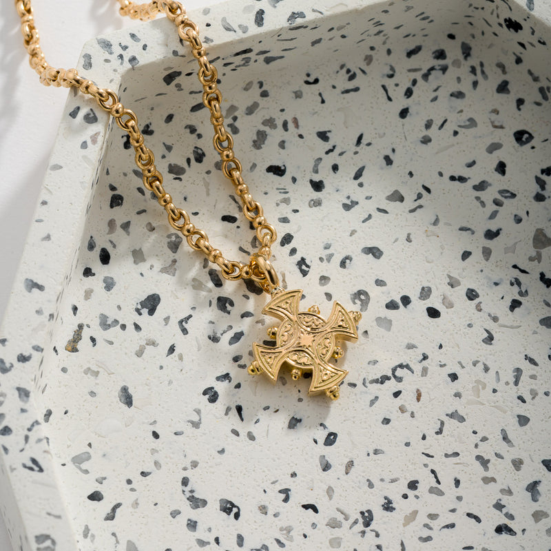 Mini Maltese Cross - 18k Gold by Gerochristo