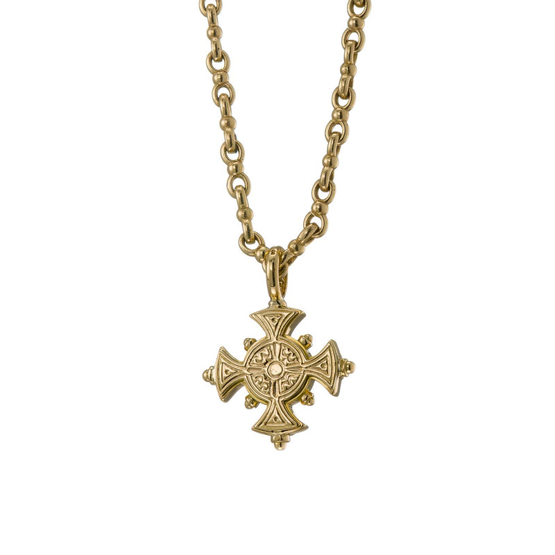 Etched Maltese Cross - 18k Gold by Gerochristo