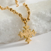 Etched Maltese Cross - 18k Gold by Gerochristo