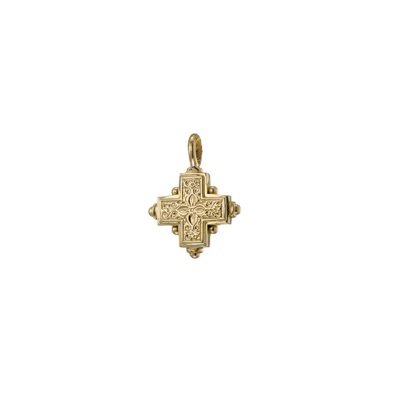 Rustic Gold Greek Cross (Small) - 18k Gold by Gerochristo