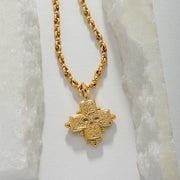 Rustic Gold Greek Cross (Large) - 18k Gold by Gerochristo