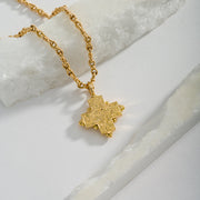 Rustic Gold Greek Cross (Large) - 18k Gold by Gerochristo