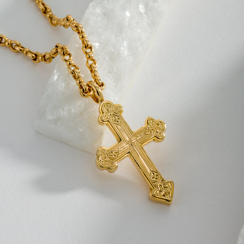 Classic Orthodox Cross (Large) - 18k Gold by Gerochristo