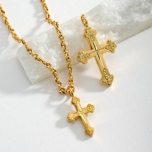 Classic Orthodox Cross (Large) - 18k Gold by Gerochristo