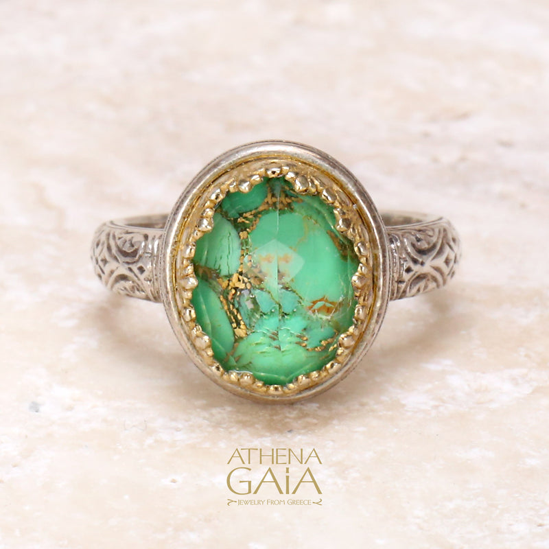 Pop Rocks Kathimarina Ring (Small) - 18k Gold & Sterling Silver Ring - Cocktail Ring