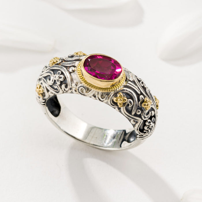 Meadow Breeze Large Stone Band Ring (In-Stock)