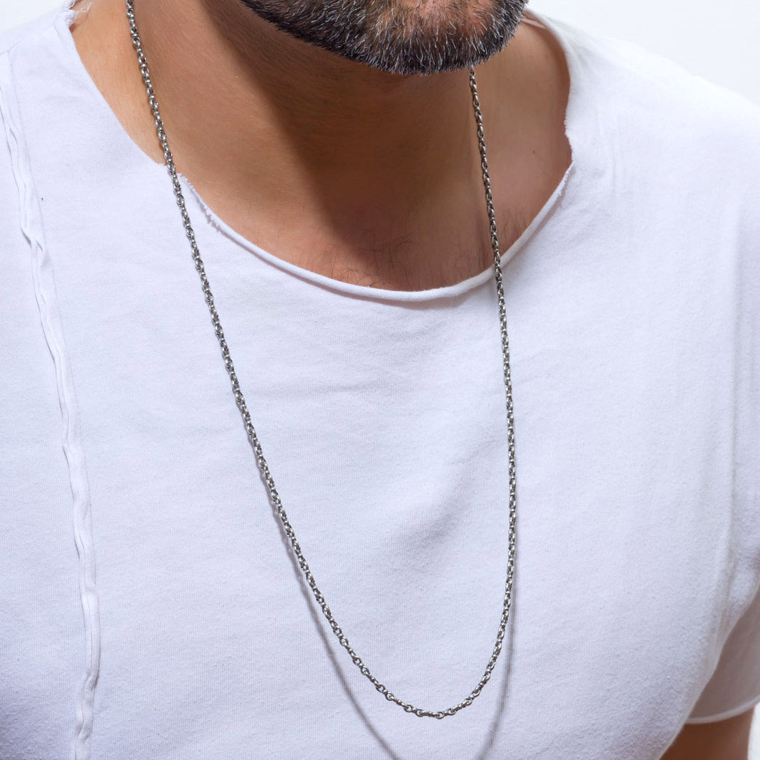 アクセサリー Gerochristo Light Double Loop Chain 50cm Light Sterling Silver Double Loop Chain by Gerochristo — Athena Gaia