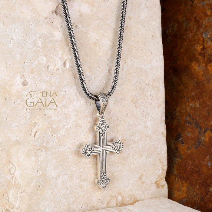 Classic Silver Orthodox Cross