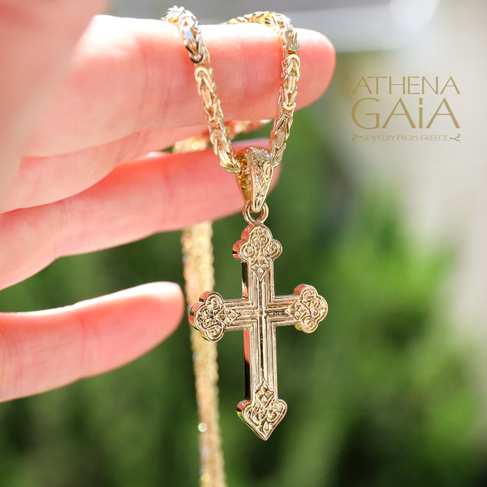18k Gold Classic Orthodox Cross by Gerochristo — Athena Gaia