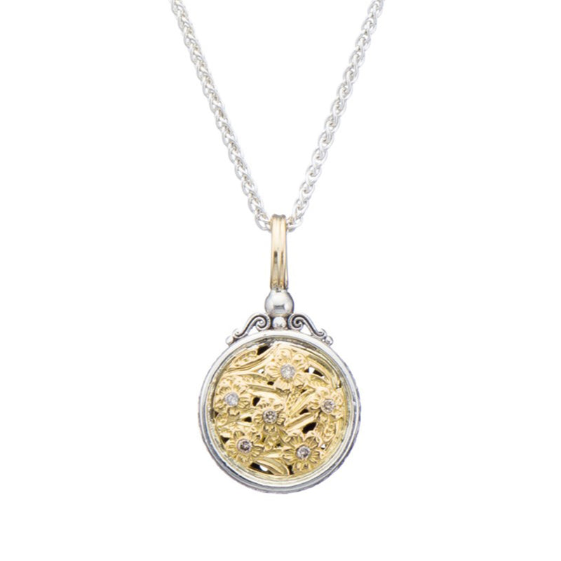 Harmony Cyclos Pendant - 18k Gold & Sterling Silver Pendant