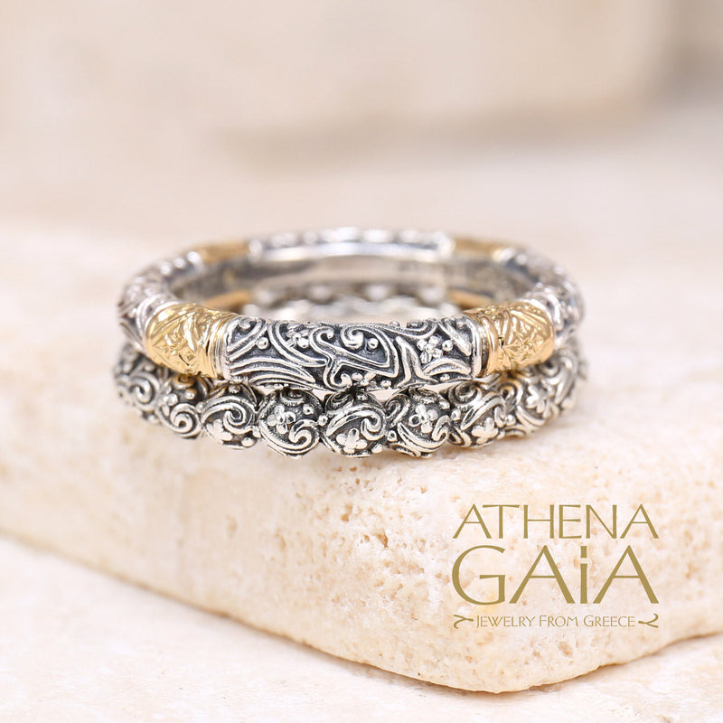 Meadow Breeze Circle Ring - Sterling Silver Ring - Stackable Ring