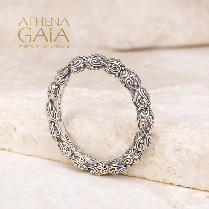 Meadow Breeze Oval Silver Ring - (In-Stock)