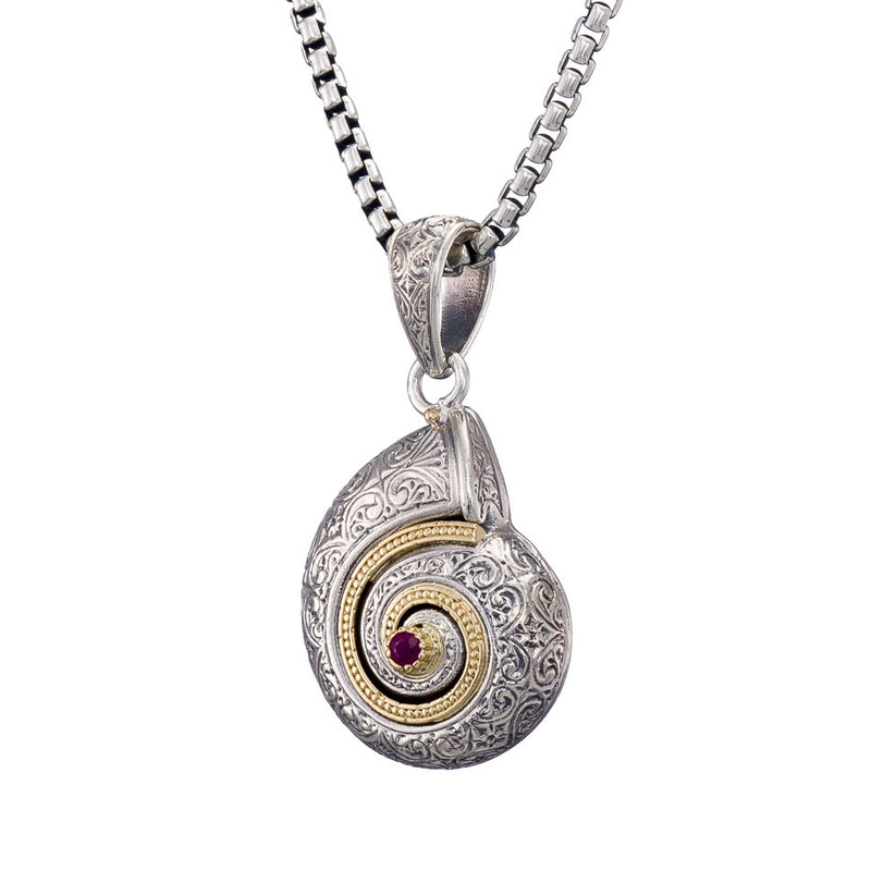 Thalassa Sea Snail with Stone Pendant