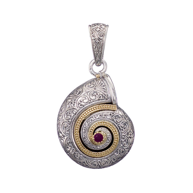 Thalassa Sea Snail with Stone Pendant