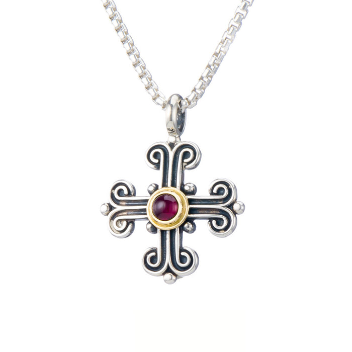 Byzantine cross in Silver and Gold