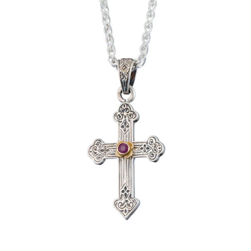 Classic Silver Faced - 18k Gold & Sterling Silver - Orthodox Cross