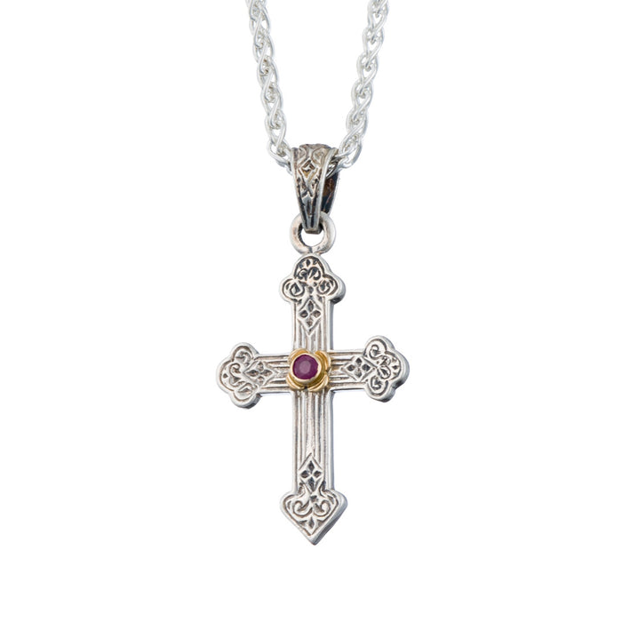 Classic Silver Faced - 18k Gold & Sterling Silver - Orthodox Cross
