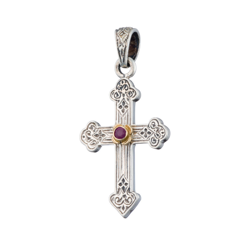 Classic Silver Faced - 18k Gold & Sterling Silver - Orthodox Cross