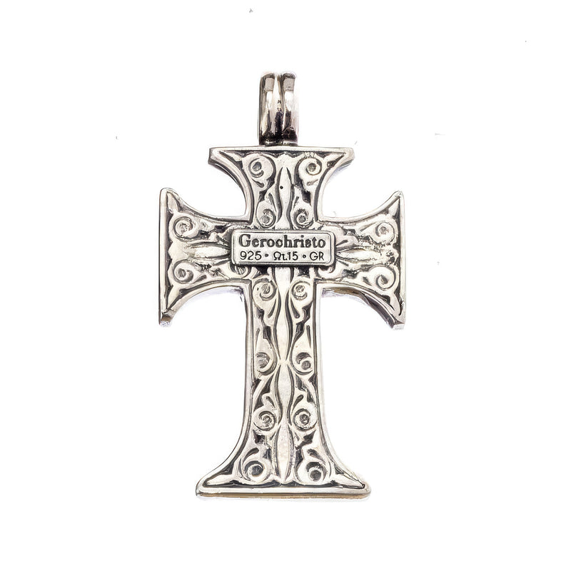 ICXC NIKA Templar Latin Cross - Sterling Silver - Cross Necklace